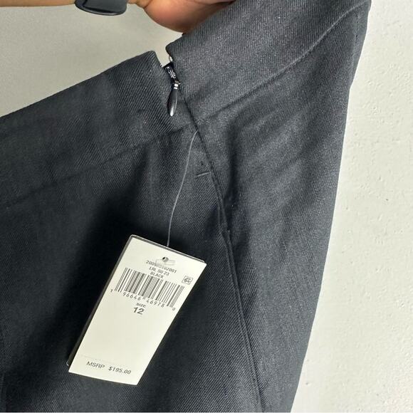 New Ralph Lauren Black Trouser Pants Wide Leg Linen Pleated Front Pockets 12 - Picture 11 of 15